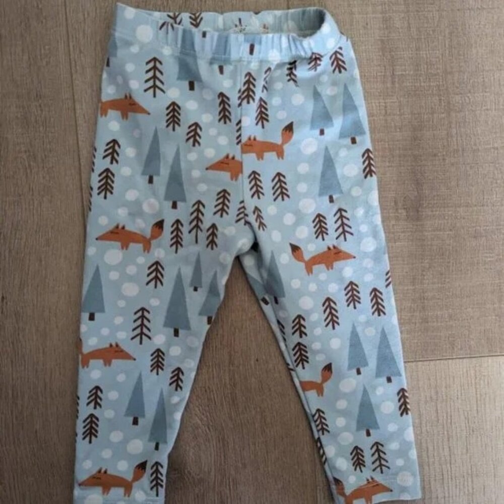 Winter Water Factory fox leggings pale blue